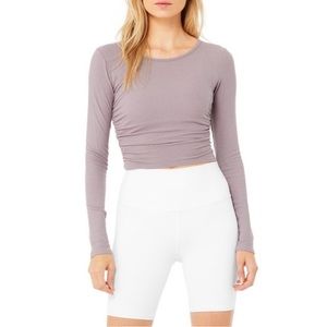 Alo Gather Long Sleeve Purple Lavender Small